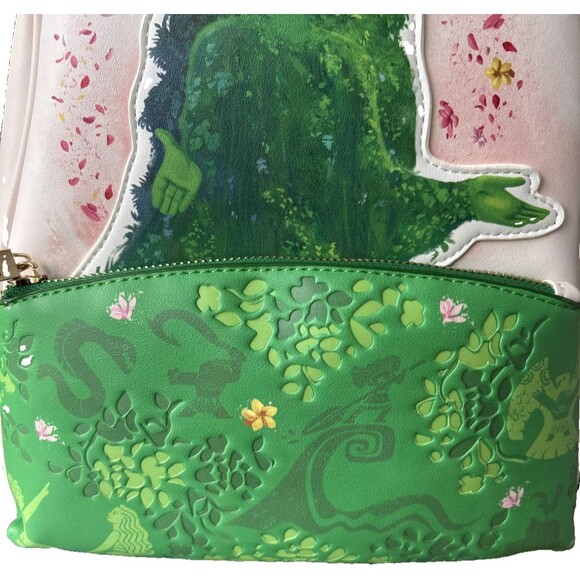 Danielle Nicole Disney Moana Te Fiti Floral Mini Backpack Front Zip Pouch NEW - Picture 5 of 8